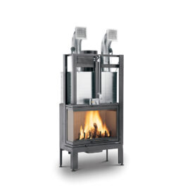 Focar pe lemne Palazzetti Ecomonoblocco MX64- geam stanga