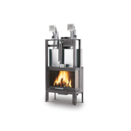 Focar pe lemne Palazzetti Ecomonoblocco EL 78 O2Ring - geam dreapta