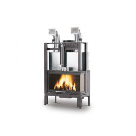 Focar pe lemne Palazzetti Ecomonoblocco EL 86 O2Ring - geam dreapta