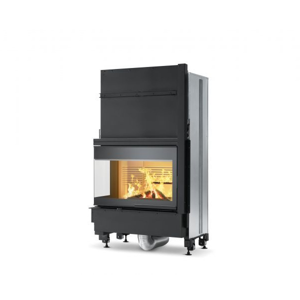 Focar pe lemne Palazzetti Ecomonoblocco WT 66 geam stanga